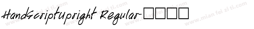 HandScriptUpright Regular字体转换